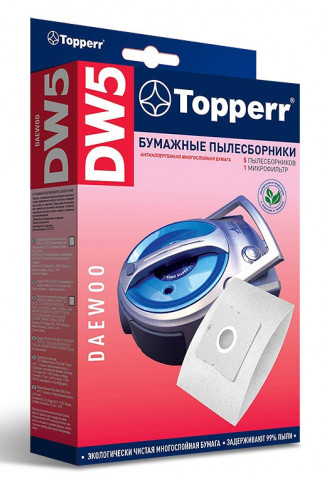 Topperr DW 5 пылесборники (5 штук + 1 микрофильтр) Daewoo