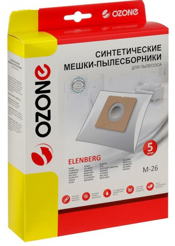 Ozone micron M-26 пылесборники (5 штук) Elenberg Scarlett