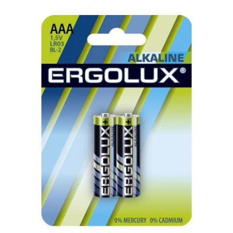 Ergolux LR03 bl2 батарейки