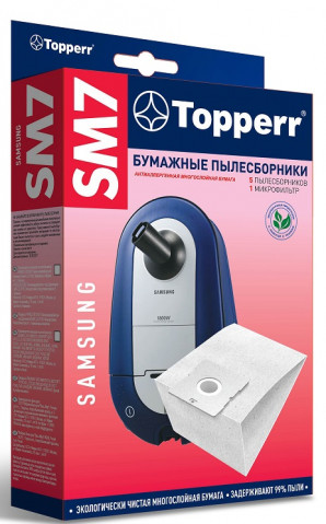 Topperr SM 7 пылесборники (5 штук+1микрофильтр ) Samsung