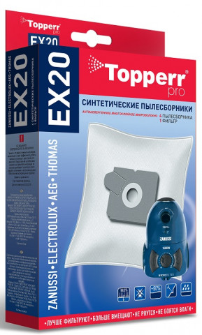 Topperr EX 20 пылесборники (4 штуки + 1 фильтр) Zanussi