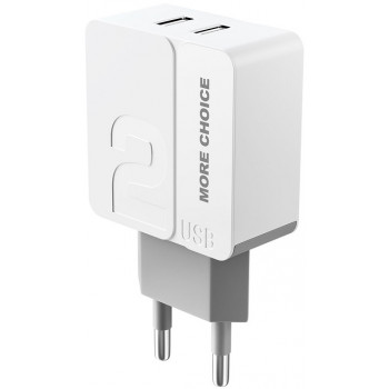 More choice NC46a 2.4A White 2USB Type-C зарядное устройство