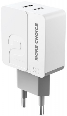 More choice NC46a 2.4A White 2USB Type-C зарядное устройство