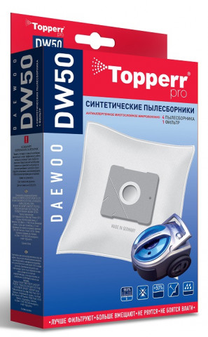 Topperr DW 50 пылесборники (4 штуки + 1 фильтр) Daewoo