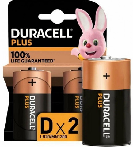 Duracell LR20-2BL Plus батарейки