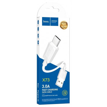 Hoco X73 USB-C-Type-C/3,0A 1m White кабель