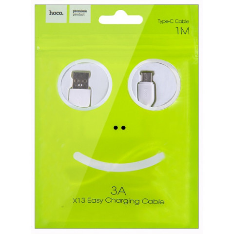 Hoco X13 USB Type-C/3,0A 1m White кабель