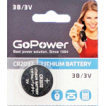 GoPower CR2032 батарейка 1 штука