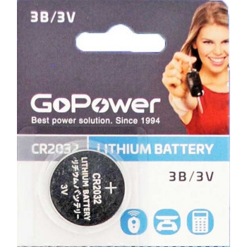 GoPower CR2032 батарейка 1 штука