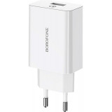 Borofone BA21A 3.0A White 1USB зарядное устройство