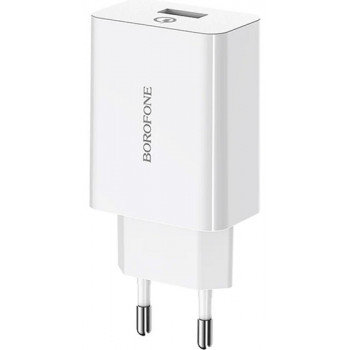 Borofone BA21A 3.0A White 1USB зарядное устройство