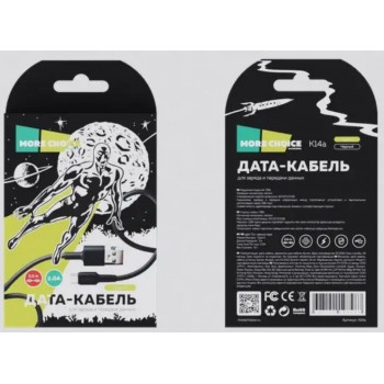 More choice K14a 2m Type-C USB2.0 Black кабель