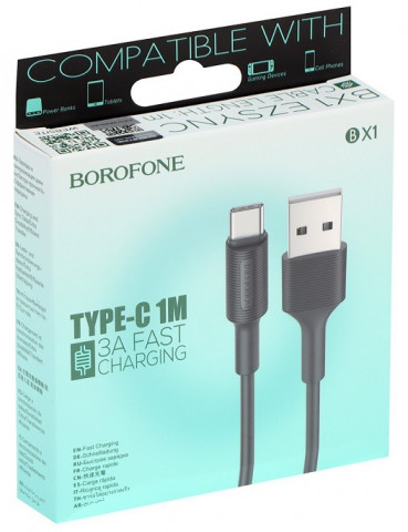 Borofone BX1 1m Black USB2.0-microUSB кабель