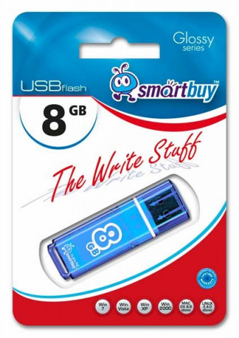 Smartbuy USB Flash drive 8Gb Glossy Blue