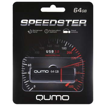 Qumo USB3.0 64Gb Speedster Black флешка