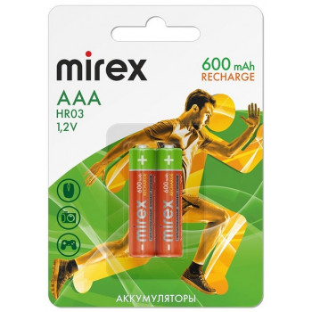 Mirex NiMh HR03 AAA 600mAh bl2 аккумуляторы