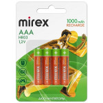 Mirex NiMh HR03 AAA 1000mAh bl4 аккумуляторы